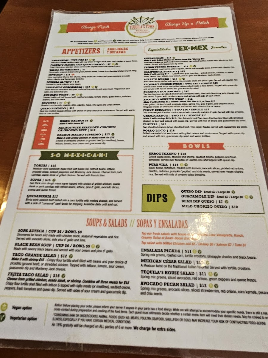 Tequila's Town Mexican Restaurant Menu - Image 4