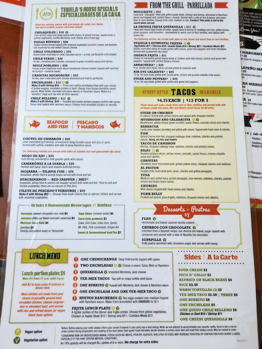 Tequila's Town Mexican Restaurant Menu - Image 6